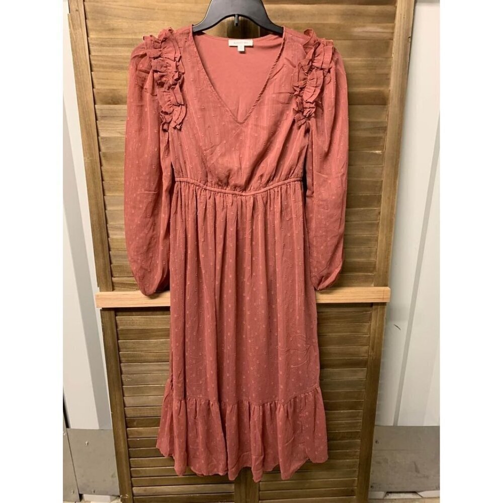 August Sky Dress Boho Cottage Castle Prairie Retro Y2K Pink Women's Size Small